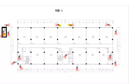 写字楼底楼监控摄像机安装设计